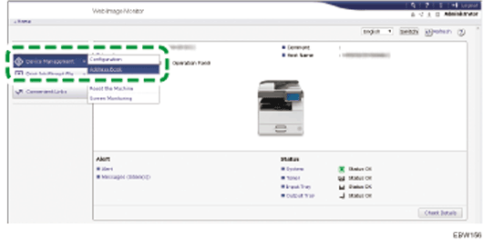 Operation panel screen illustration