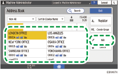 Operation panel screen illustration