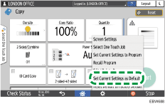 Operation panel screen illustration