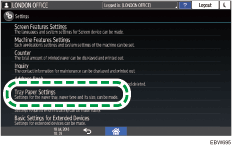 Operation panel screen illustration