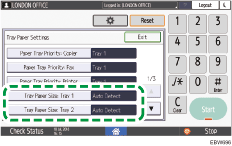 Operation panel screen illustration