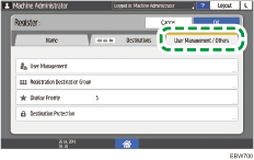 Operation panel screen illustration