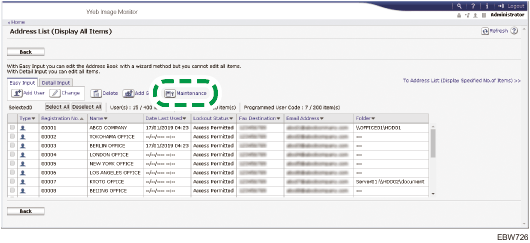 Operation panel screen illustration