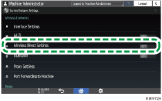 Operation panel screen illustration