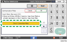 Operation panel screen illustration