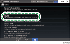 Operation panel screen illustration