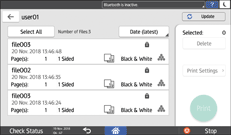 Operation panel screen illustration