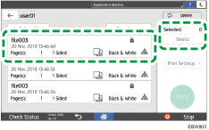 Operation panel screen illustration