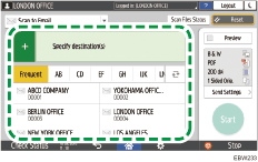 Operation panel screen illustration