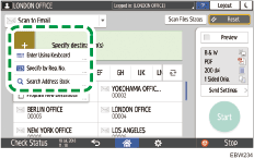Operation panel screen illustration