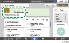 Operation panel screen illustration