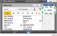 Operation panel screen illustration