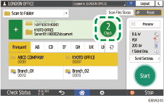 Operation panel screen illustration