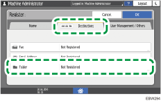 Operation panel screen illustration