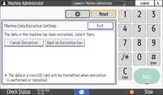 Operation panel screen illustration