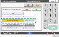 Operation panel screen illustration