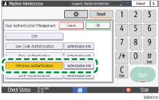 Operation panel screen illustration