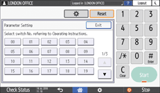 Operation panel screen illustration