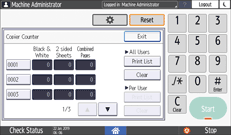 Operation panel screen illustration