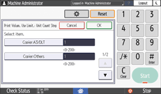 Operation panel screen illustration