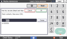 Operation panel screen illustration