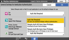 Operation panel screen illustration