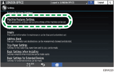 Operation panel screen illustration