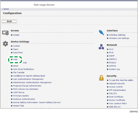 Web browser screen illustration