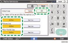 Operation panel screen illustration