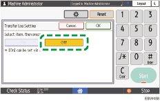 Operation panel screen illustration