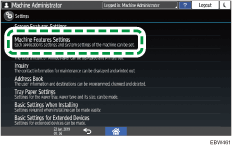 Operation panel screen illustration