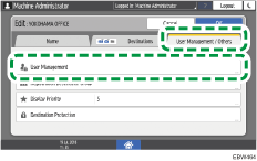 Operation panel screen illustration