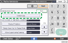 Operation panel screen illustration