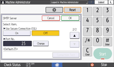 Operation panel screen illustration