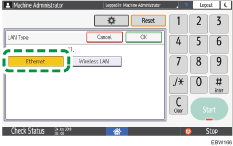 Operation panel screen illustration