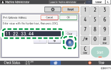 Operation panel screen illustration