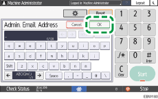 Operation panel screen illustration