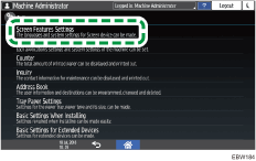 Operation panel screen illustration