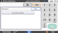 Operation panel screen illustration