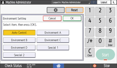 Operation panel screen illustration