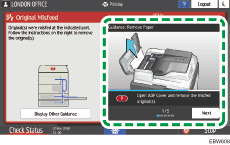 Operation panel screen illustration