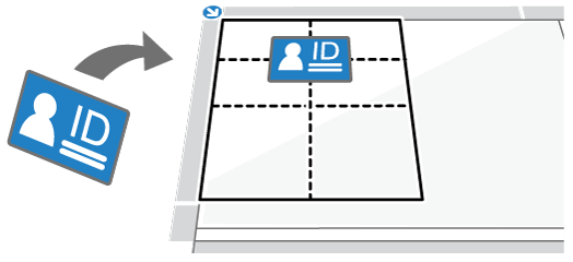 Illustration of ID card copy in portrait orientation