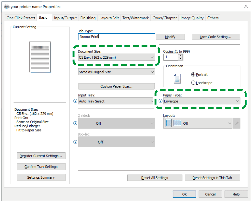 Operation panel screen illustration