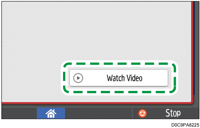 Operation panel screen illustration