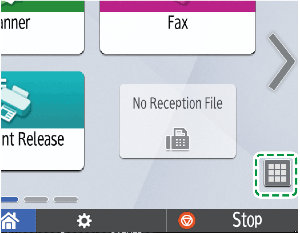 Operation panel screen illustration