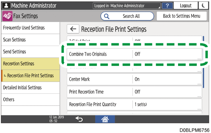 Operation panel screen illustration