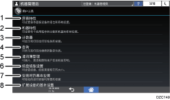 已编号的操作面板画面插图