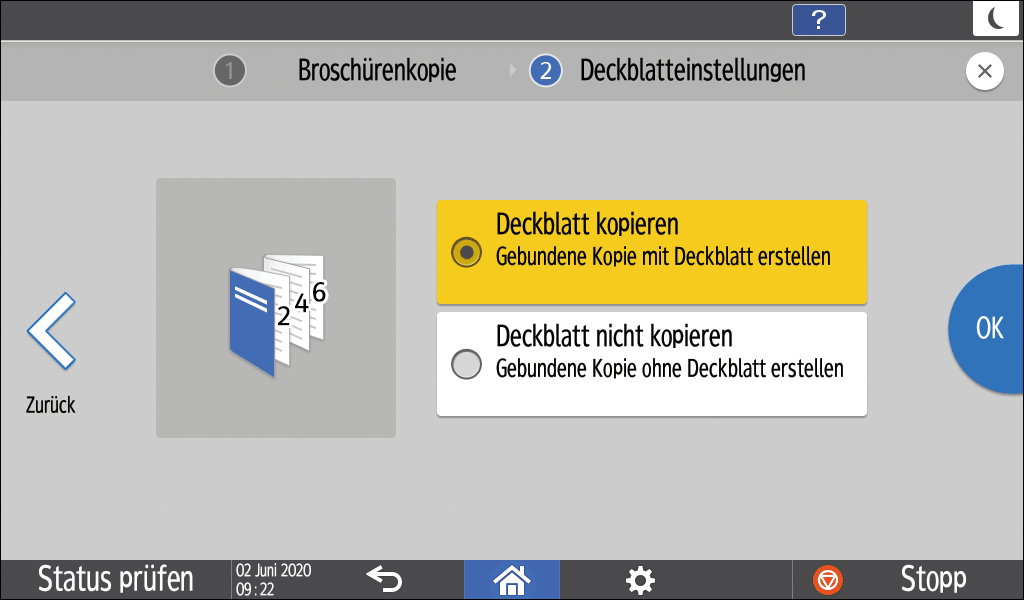 Abbildung Bedienfeld-Display