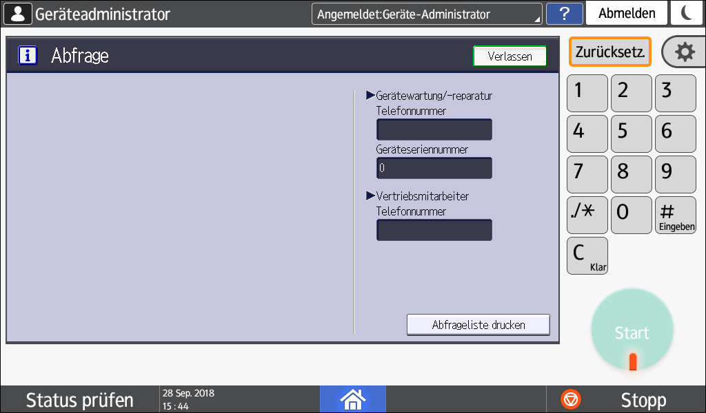 Abbildung Bedienfeld-Display