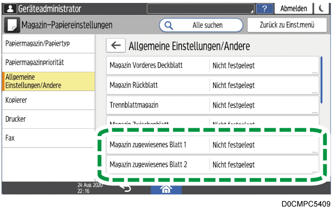 Abbildung Bedienfeld-Display